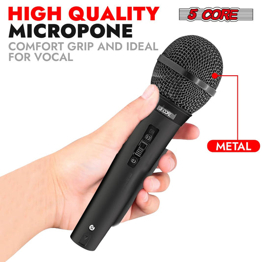 5Core XLR Microphone Dynamic Mic Karaoke Singing Studio Mics Handheld Microfono-1