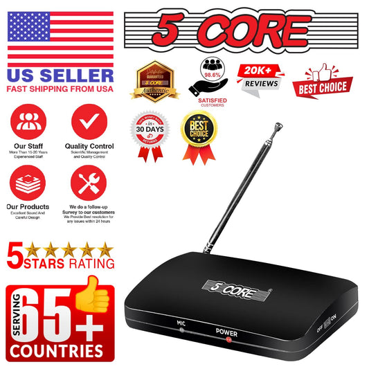 5Core Wireless Microphone Dual Function Wireless - Wired Microphone Microfono Inalambrico-1